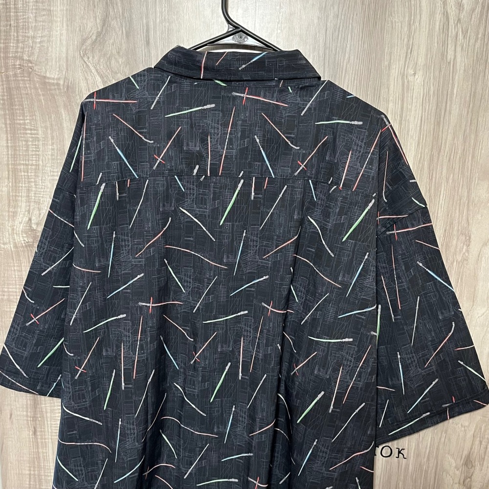 RSVLTS Star Wars Lightsabers Button Up Shirt Kunuflex Mens Size 4XL - Picture 9 of 12